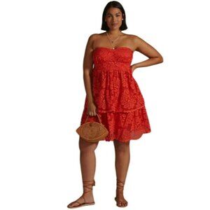 NWT Anthropologie Maeve Strapless Lace Mini Dress 68417815